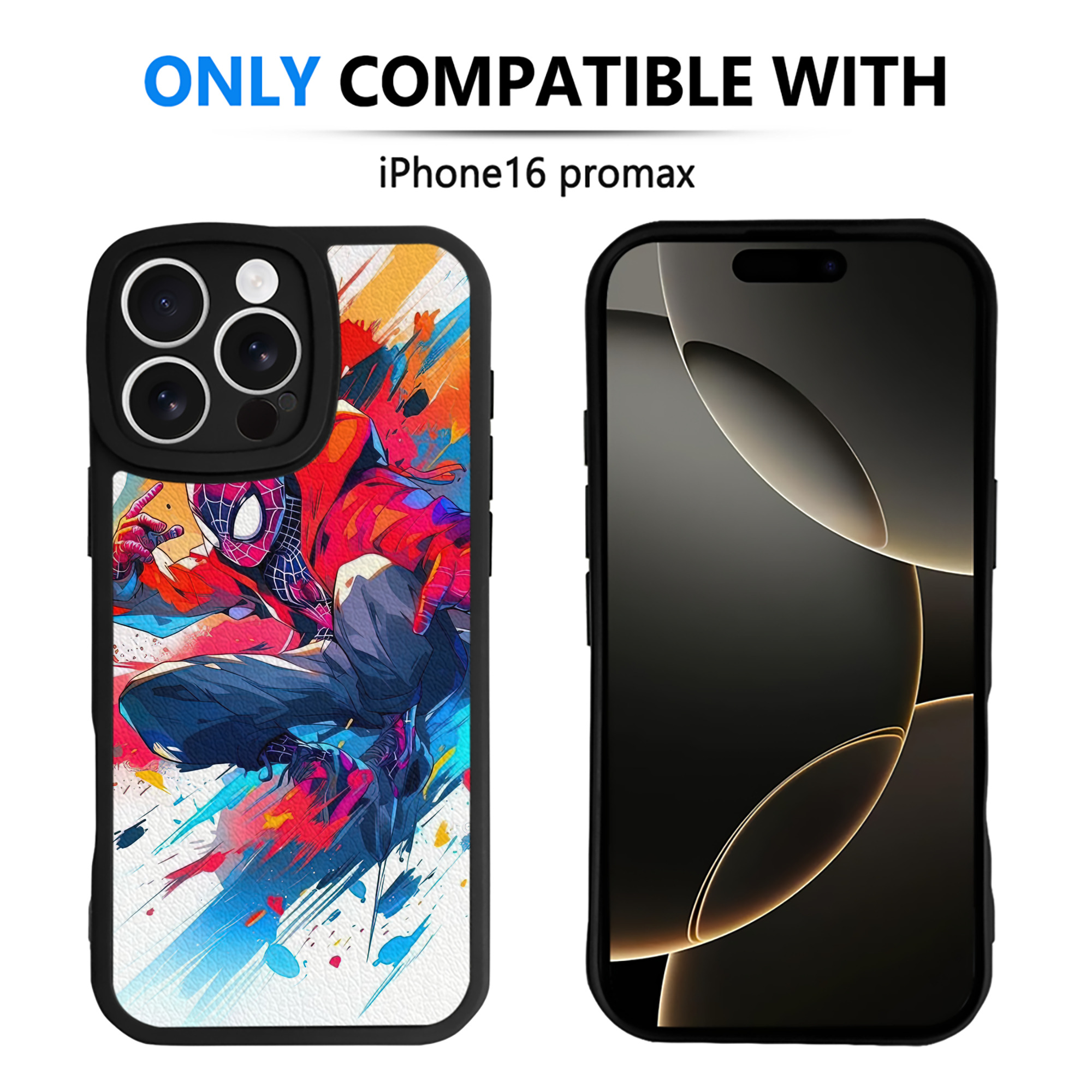 （画像用） Spider Man スパイダーマン 【iPhone 16シリーズ対応】シリコンスマホケース（レザー調） 材質：シリコン